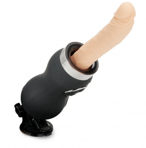 compact  thrusting dildo machine cowgirl masturbation may
